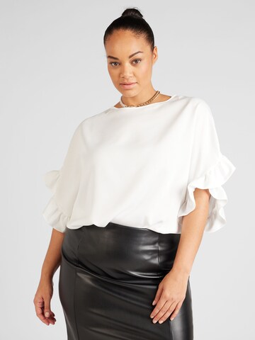 River Island Plus - Blusa em branco: frente