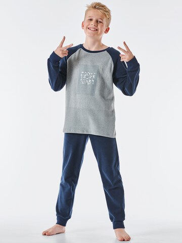 SCHIESSER Pajamas 'Feeling Home' in Blue: front