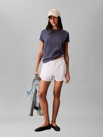 Calvin Klein Jeans Regular Broek 'Towel Terry Dolphin' in Wit