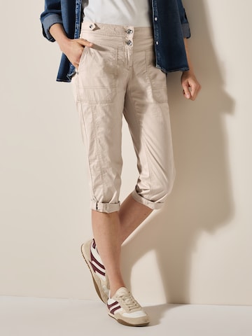 CECIL Slim fit Trousers 'New York' in Beige: front