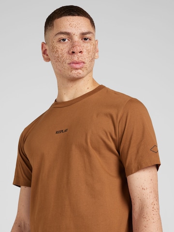 REPLAY - Camiseta en marrón