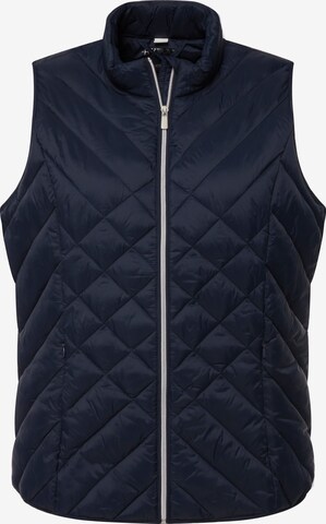 Ulla Popken Bodywarmer in Blauw: voorkant