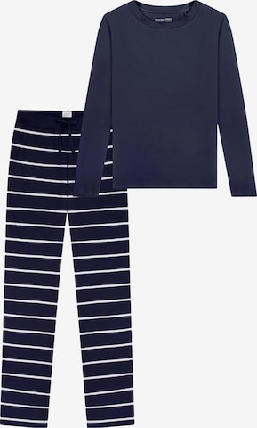 SCHIESSER Pyjama 'Mix & Relax' in Blau: Vorderseite