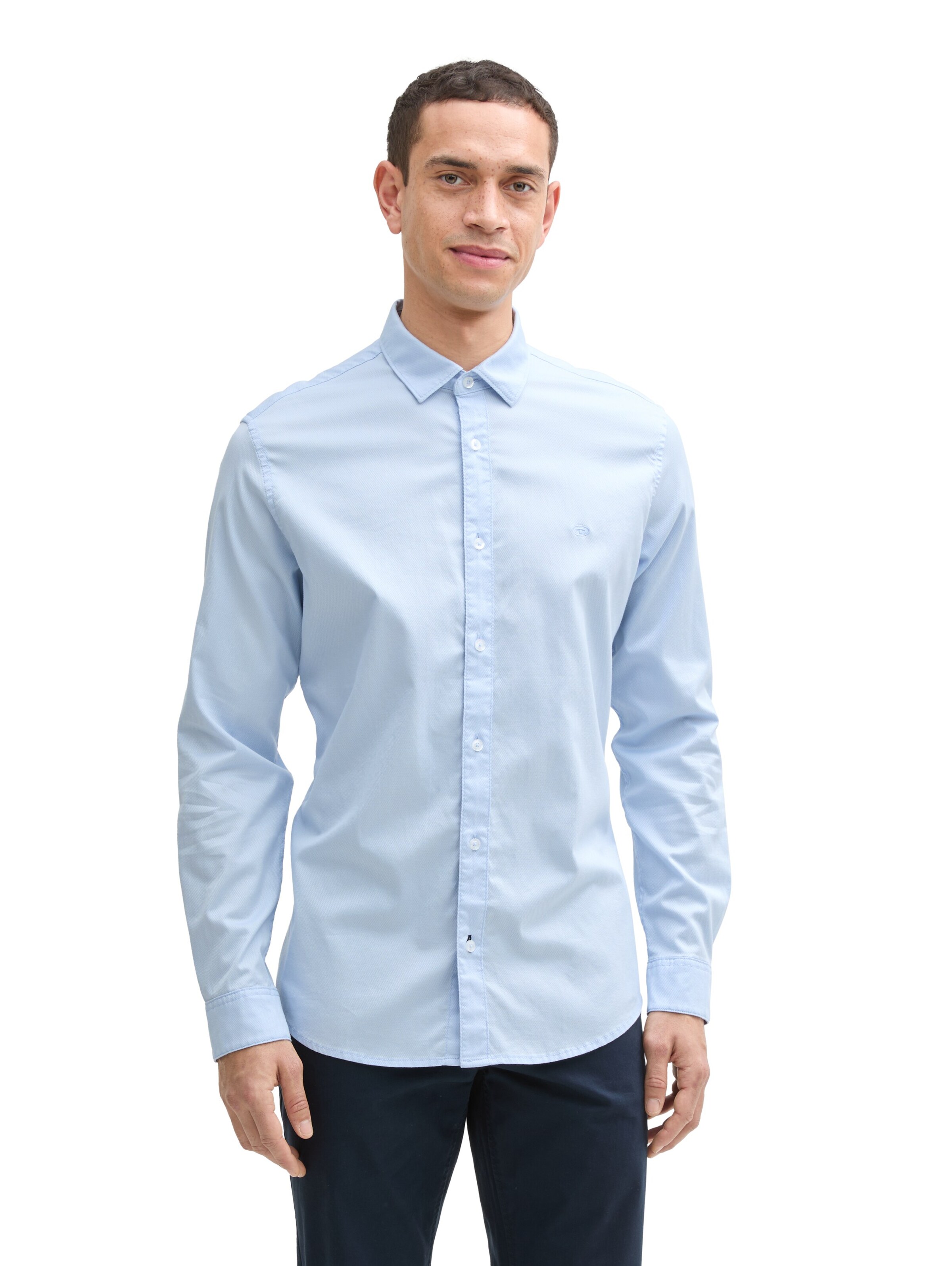 TOM TAILOR Slim fit Business Shirt in Blue: front