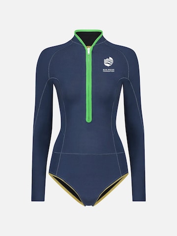 WALLIEN Wetsuit 'Horizonia Yulex®' in Blue: front