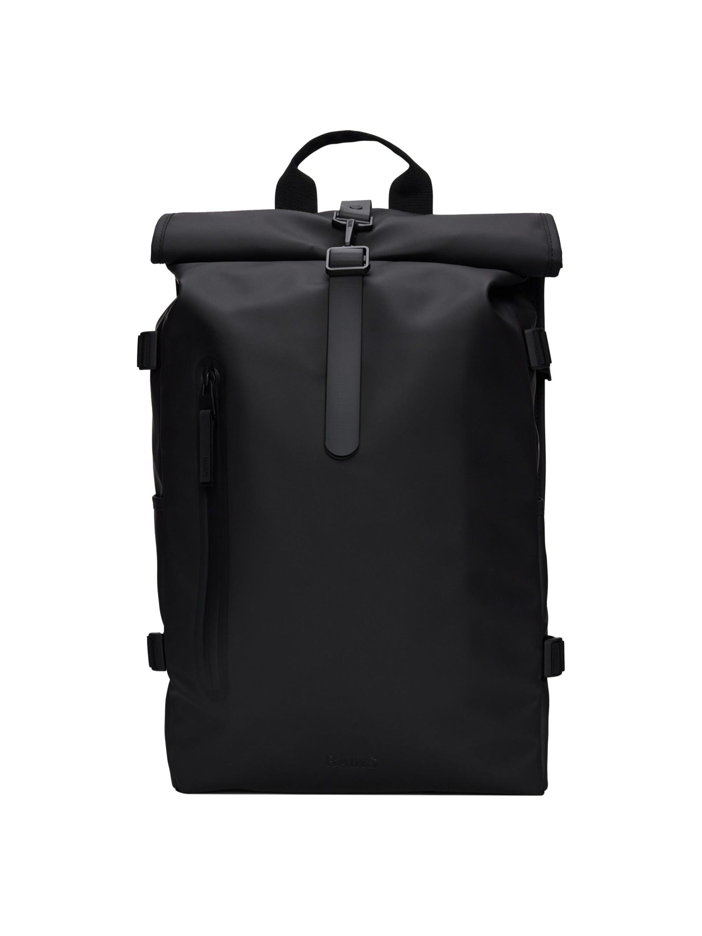 RAINS Backpack in Black: front
