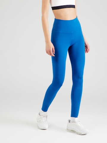 NIKE Skinny Workout Pants 'ONE' in Blue: front