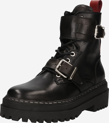 BUFFALO Lace-Up Ankle Boots 'Sari' in Black: front