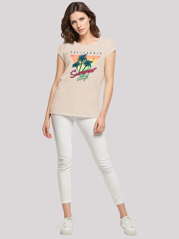 F4NT4STIC Shirt 'California Palmen Retro' in Beige