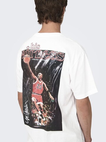 T-Shirt 'Celebrity' Only & Sons en blanc