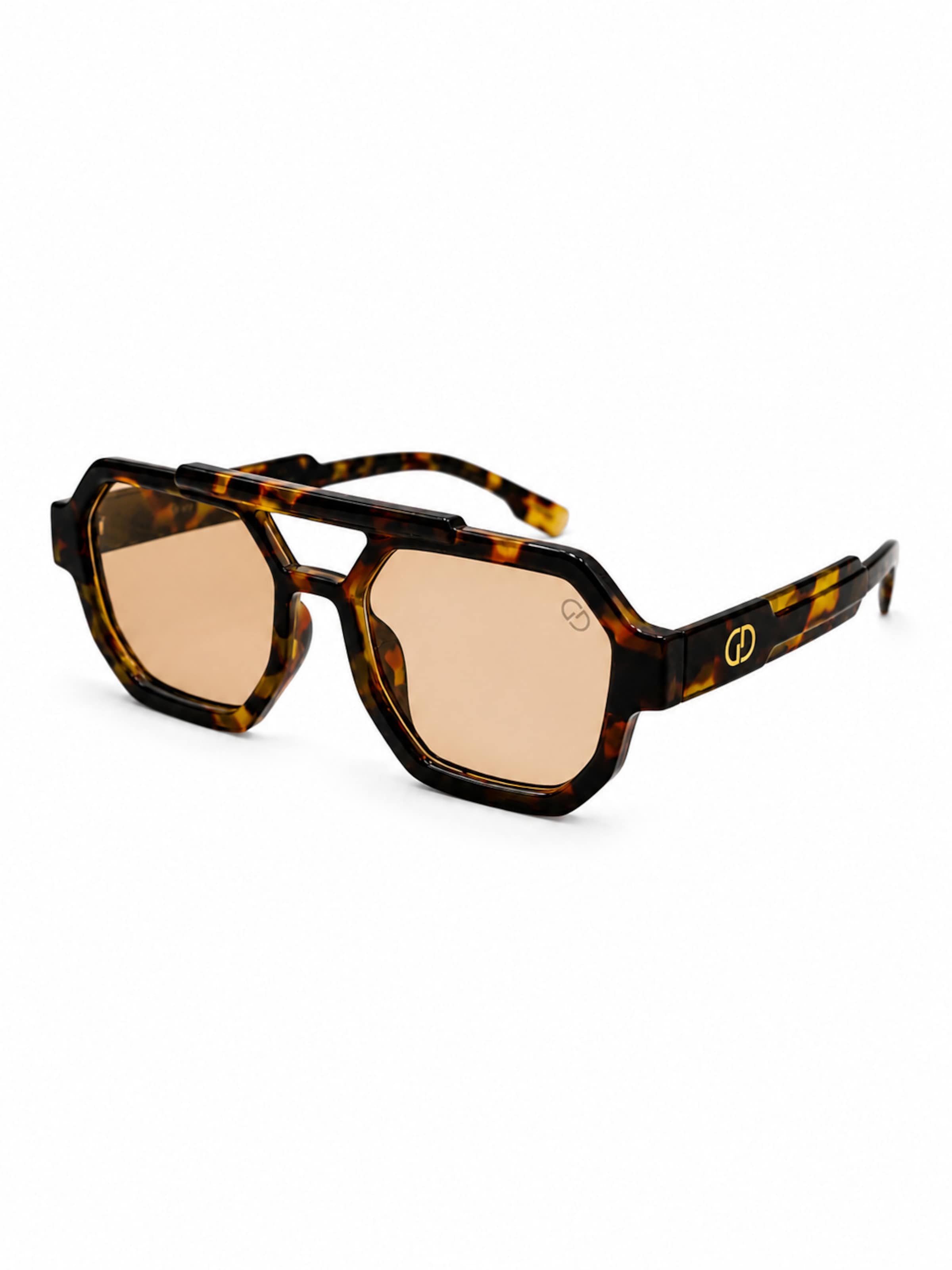Lunettes de soleil 'Octo Turtoise' Gianni Kavanagh en marron : devant