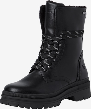 TAMARIS Lace-Up Ankle Boots in Black: front