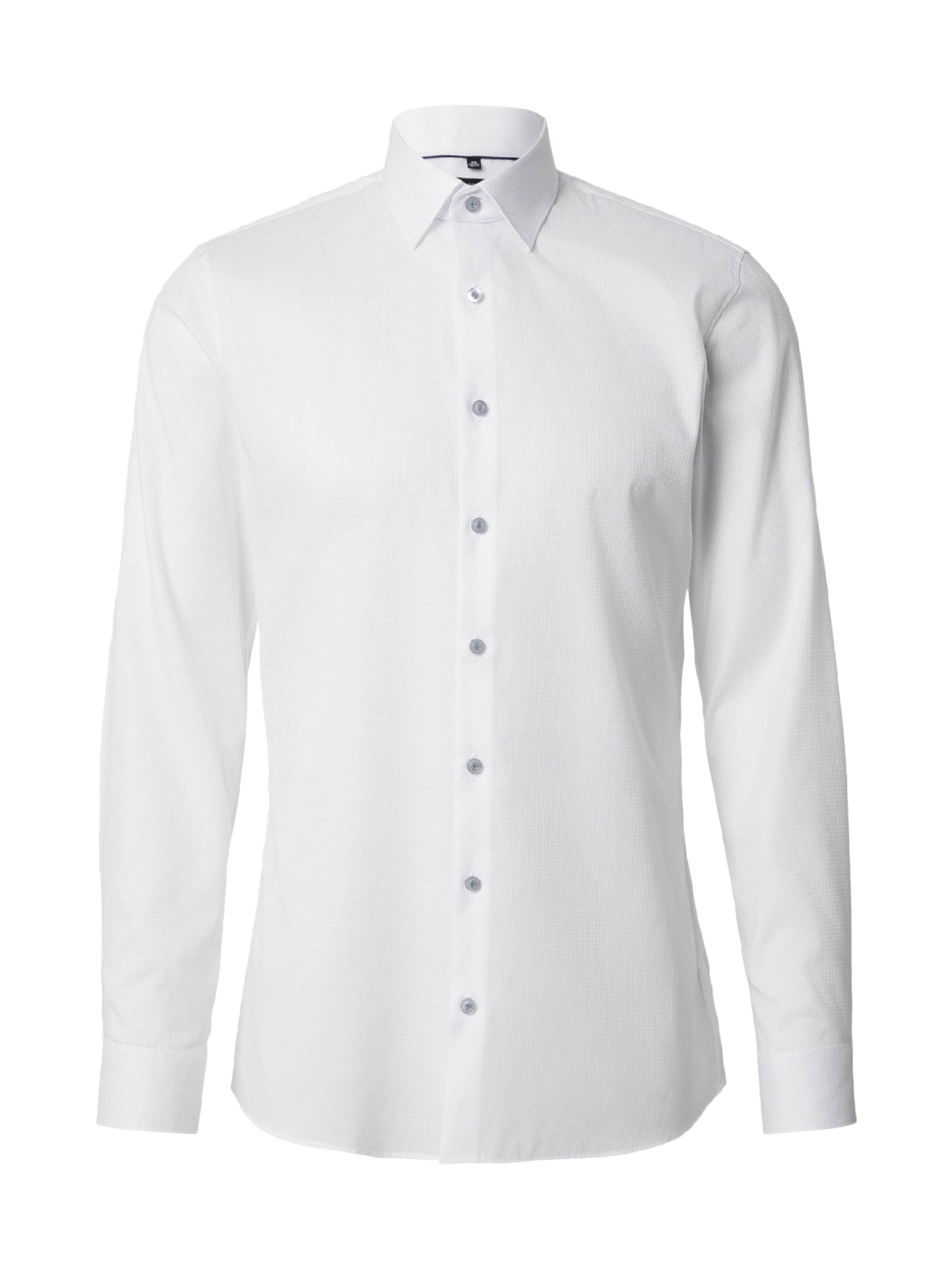 OLYMP Slim fit Πουκάμισο για το γραφείο 'No 6' σε λευκό: μπροστά