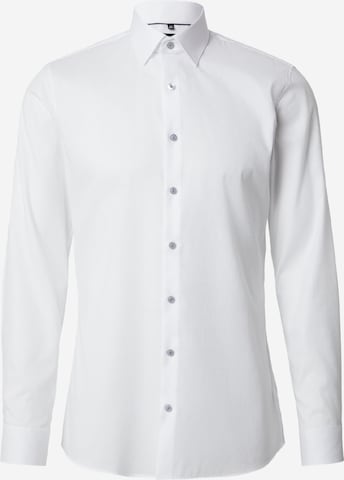 OLYMP Slim Fit Businesspaita 'No 6' värissä valkoinen: etupuoli
