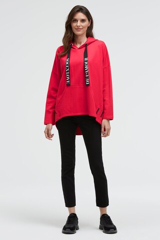 Soccx Oversized Hoodie mit Logo Print in Rot
