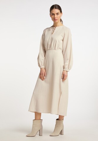 usha WHITE LABEL Jurk in Beige: voorkant