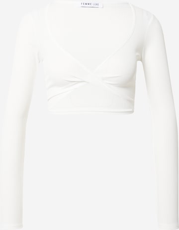 Femme Luxe Футболка 'BELLE' в Белый: спереди