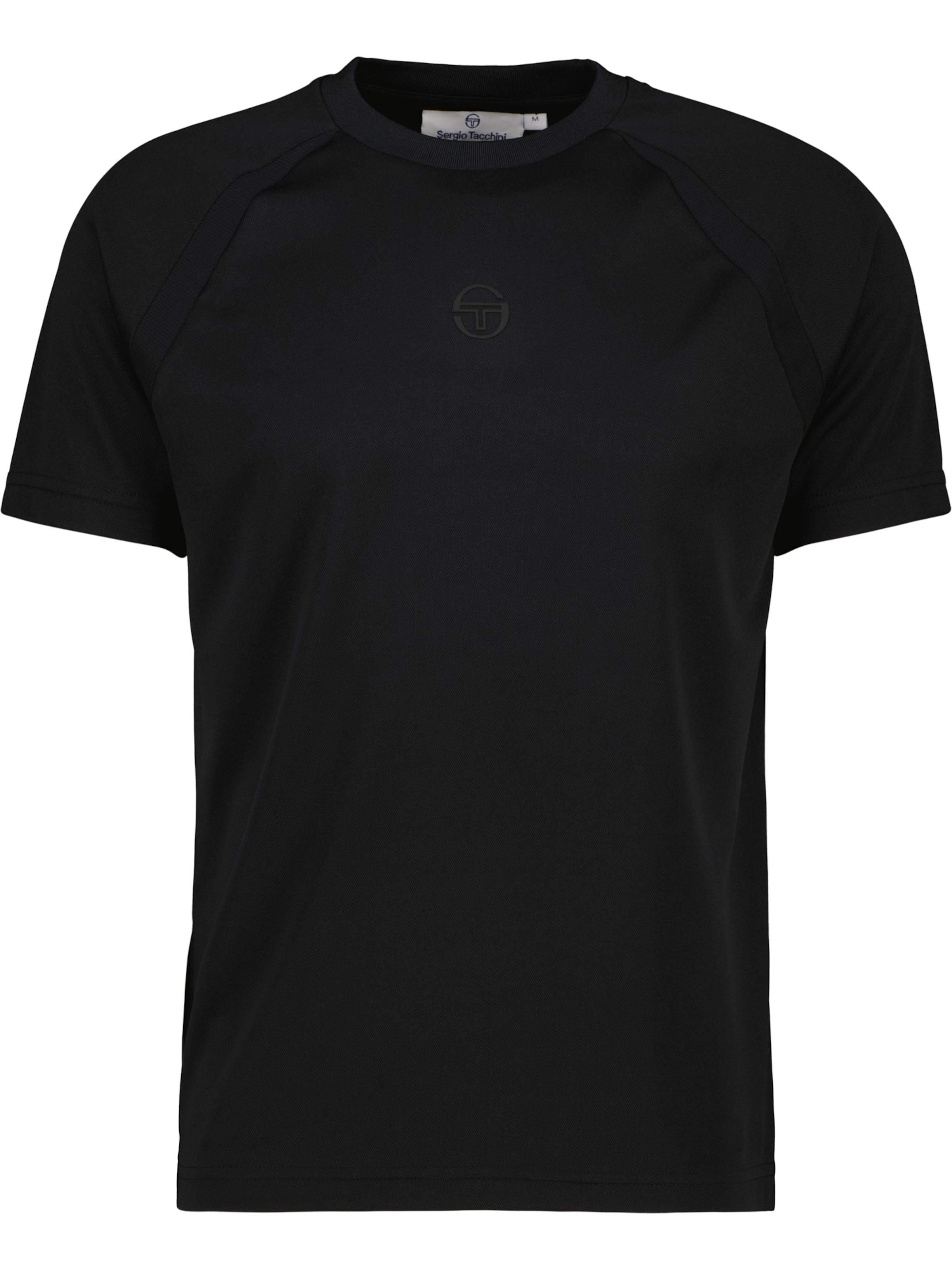 Sergio Tacchini Funktionsshirt 'Rispecchio' in Schwarz: Vorderseite
