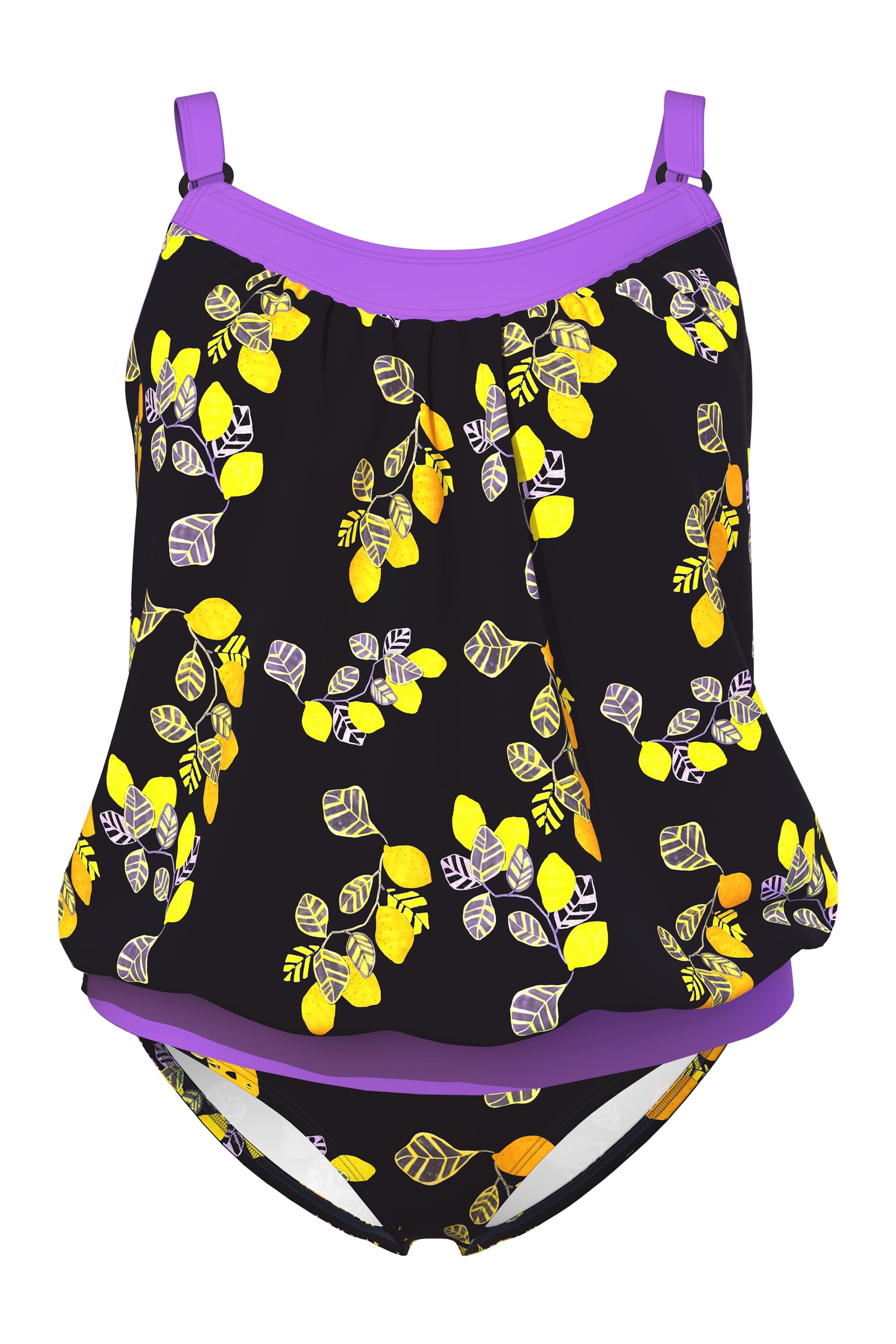 Ulla Popken Badpak in Zwart: voorkant