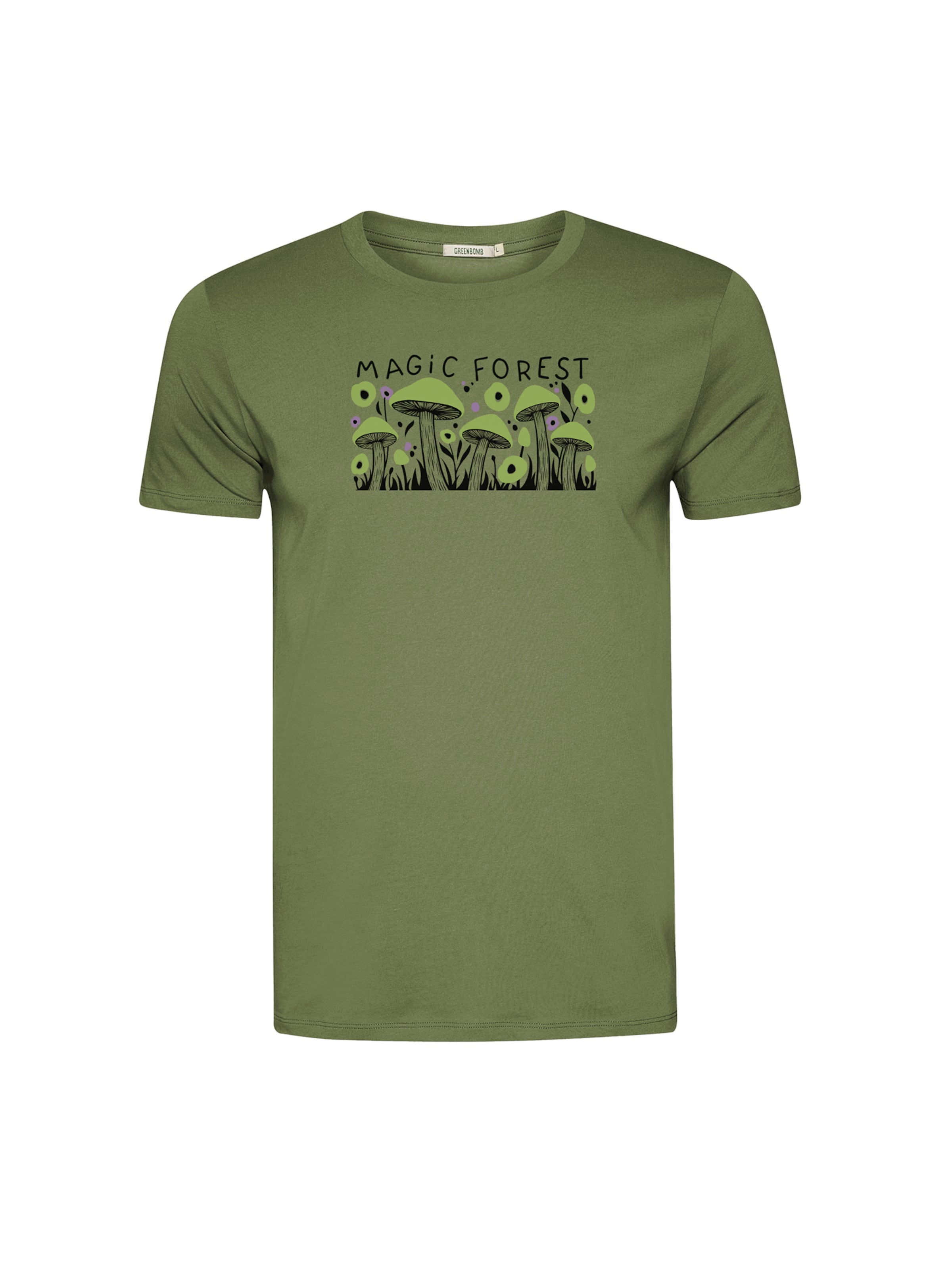 GREENBOMB Shirt ' Guide Magic Forest ' in Green: front