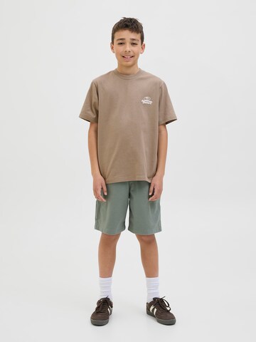 Jack & Jones Junior Футболка 'JCO Retreat Typographic' в Бежевый