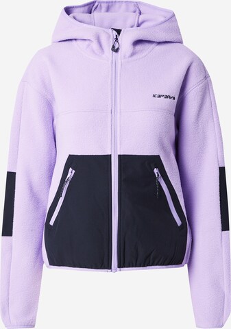 ICEPEAK Athletic Fleece Jacket 'CAPRI' in Purple: front