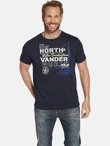 Jan Vanderstorm Shirt ' Frimann ' in Blauw: voorkant