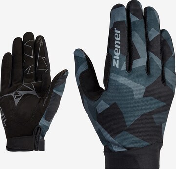 ZIENER Athletic Gloves 'CNUT TOUCH LONG' in Grey: front