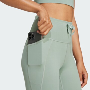 ADIDAS PERFORMANCE Skinny Workout Pants 'Essentials' in Green