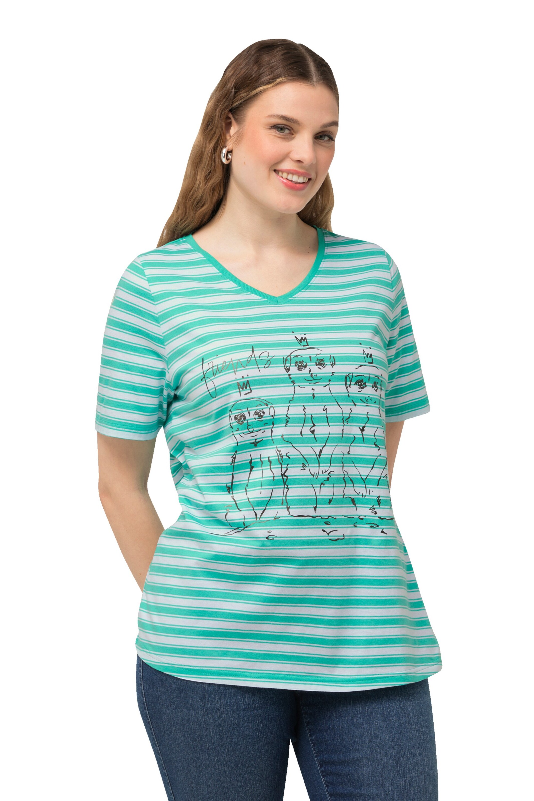 Ulla Popken Shirt in Mischfarben: Vorderseite
