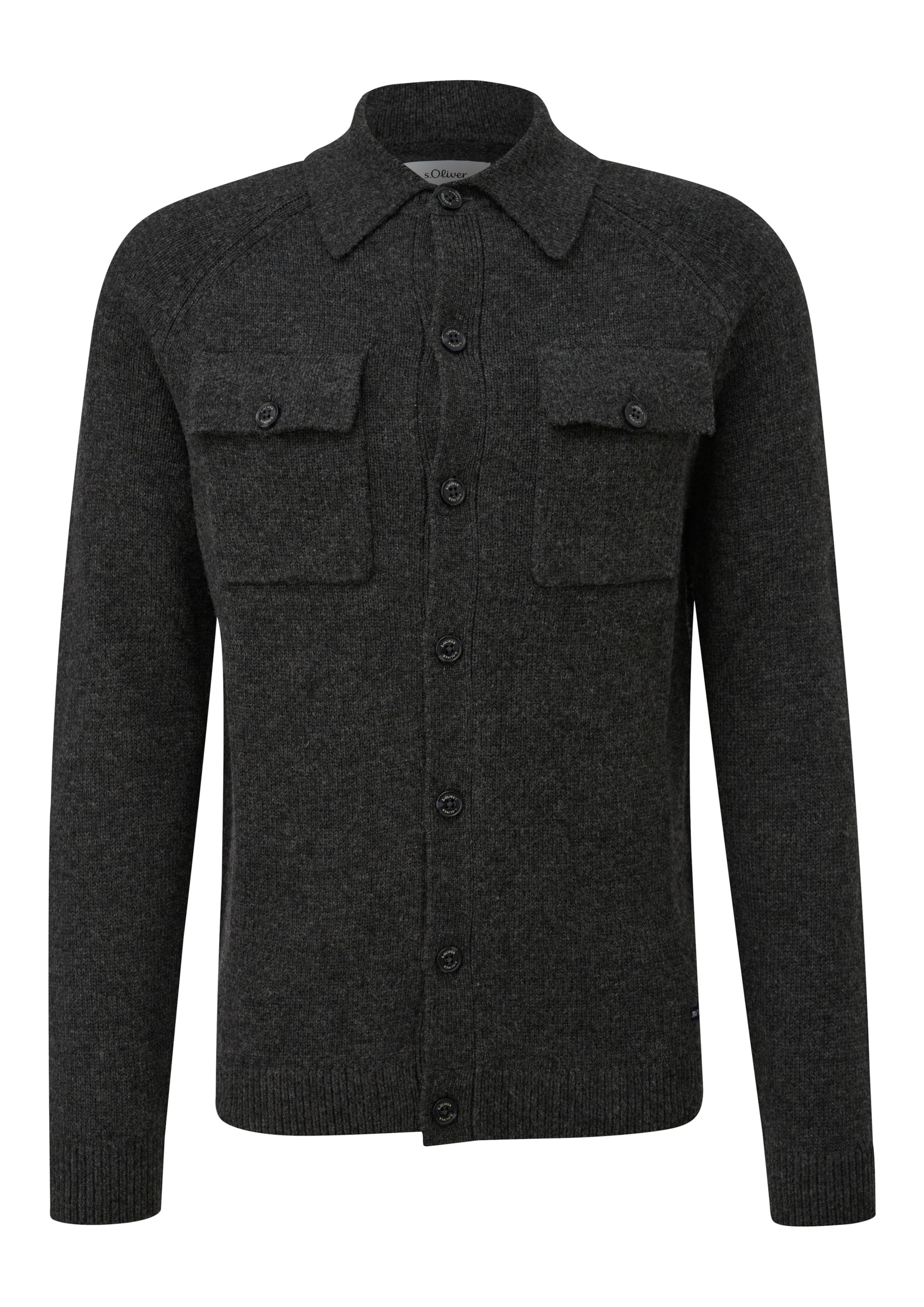 s.Oliver Strickjacke in Grau: Vorderseite