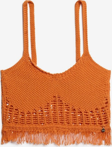 Superdry Knitted Top in Orange: front