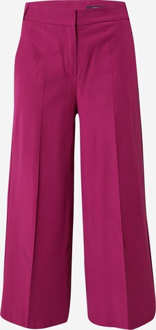 Wide Leg Pantalon à plis COMMA en rose : devant