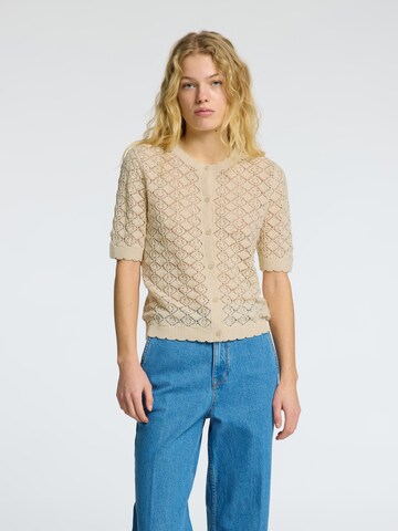 SELECTED FEMME Knit cardigan 'SLFSofia' in Beige: front