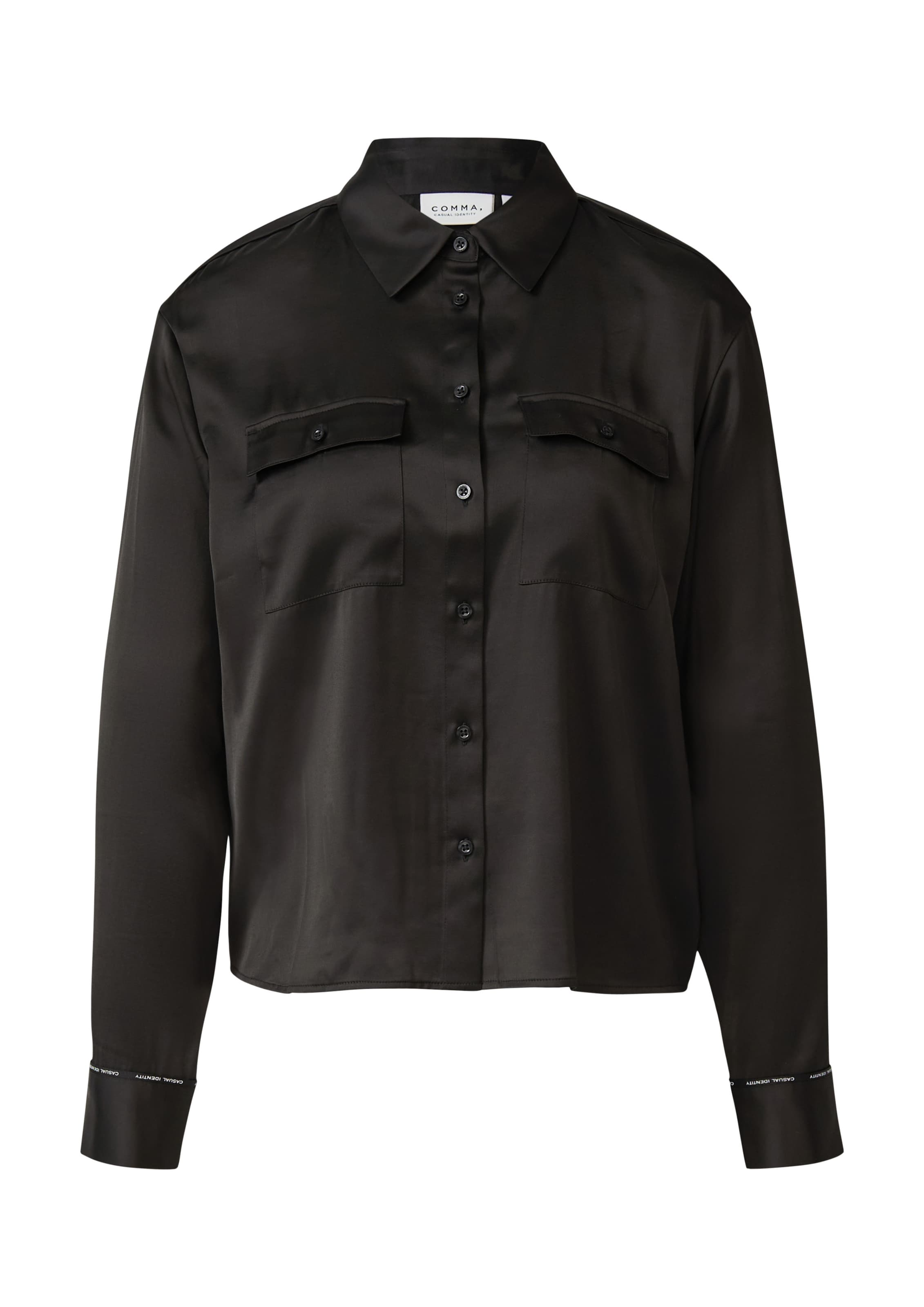 Chemisier COMMA en noir : devant