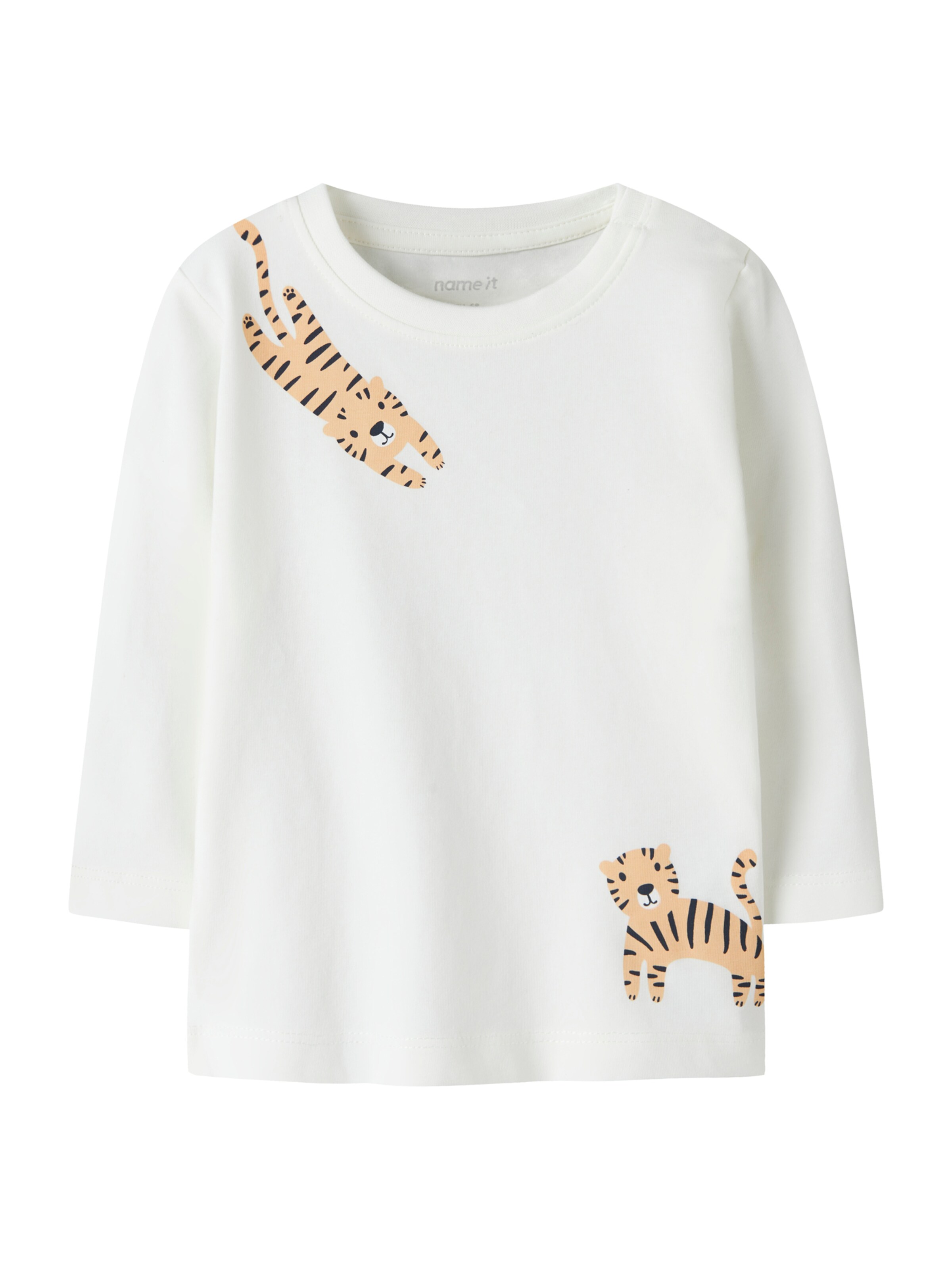 NAME IT Shirt 'NBMVACION' in sand / schwarz / weiß, Produktansicht