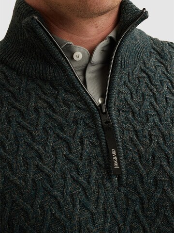Pull-over 'Pullover in a wool blend with half-zip' VANGUARD en vert