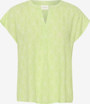 Cream Blouse 'Tiah' in Groen: voorkant