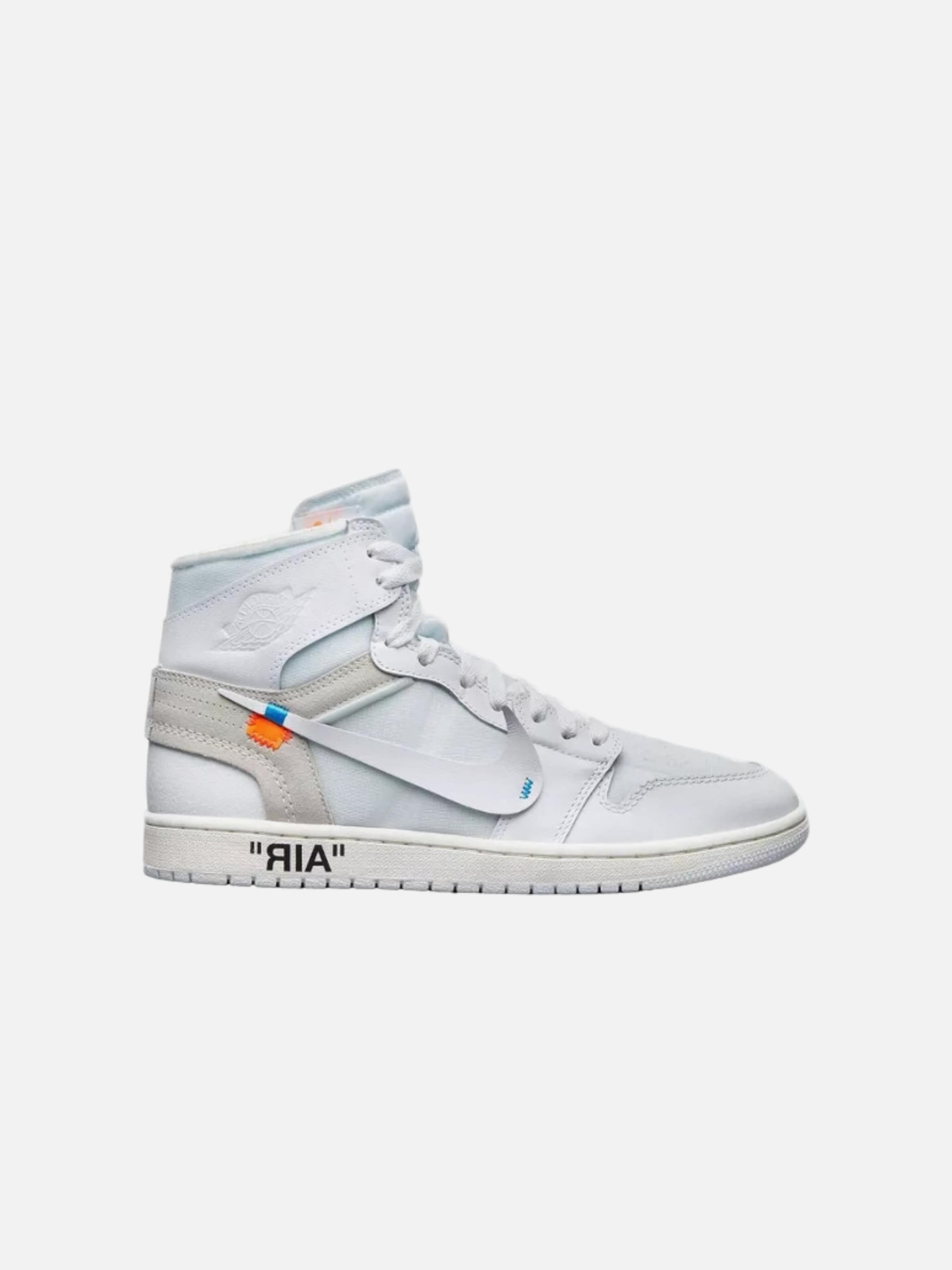 Sneaker alta 'Air Jordan 1 Retro  Virgil Abloh Archive Alaska' di Jordan in bianco: frontale