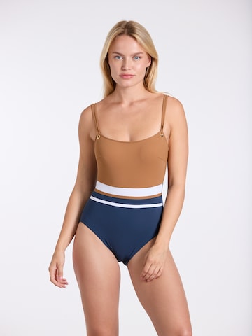 SUNFLAIR Bustier Badeanzug in Blau: Vorderseite