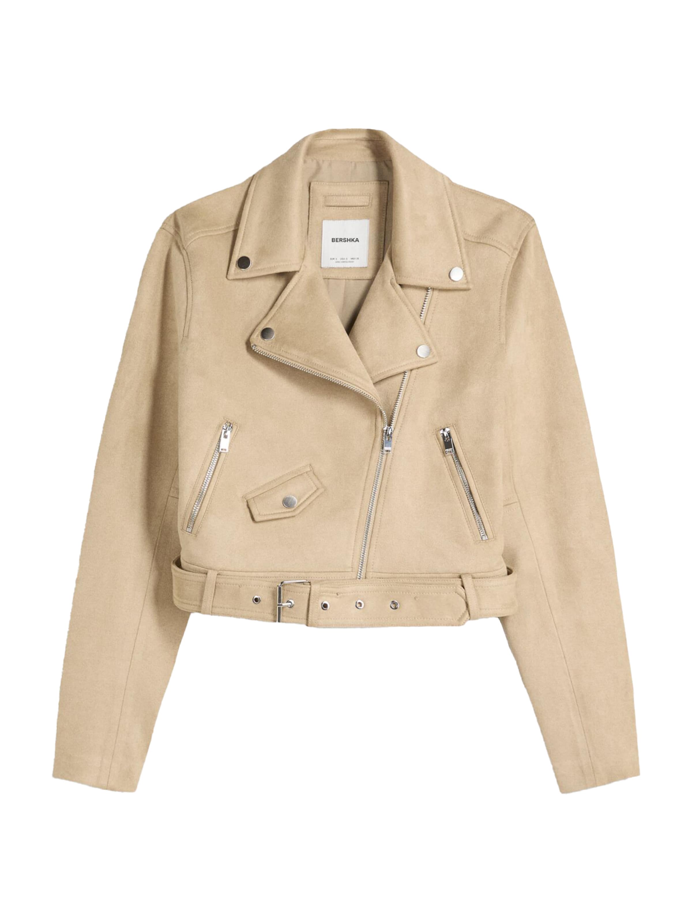 Bershka Veste mi-saison en écru, Vue avec produit