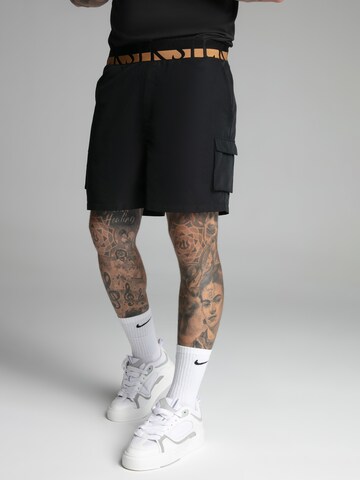 SikSilk Zwemshorts in Zwart: voorkant