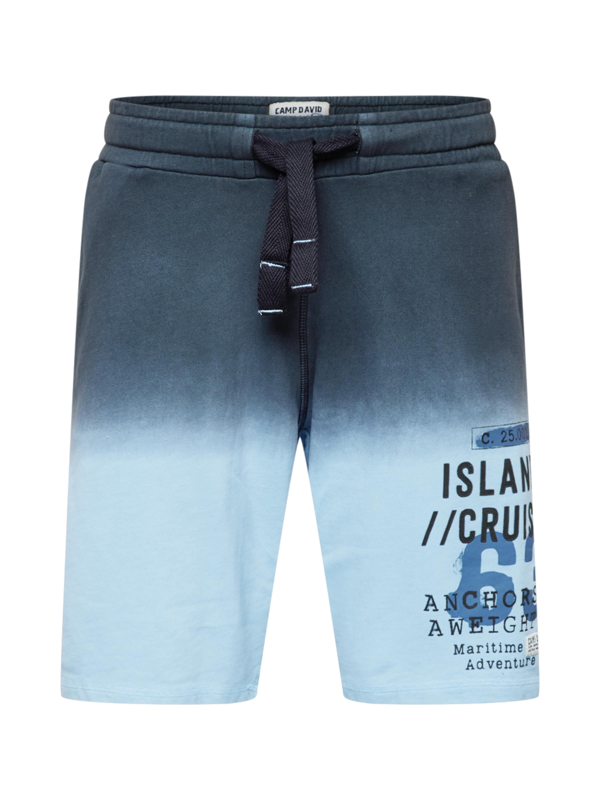 Largi Pantaloni 'Dip-Dye' de la CAMP DAVID pe albastru: față