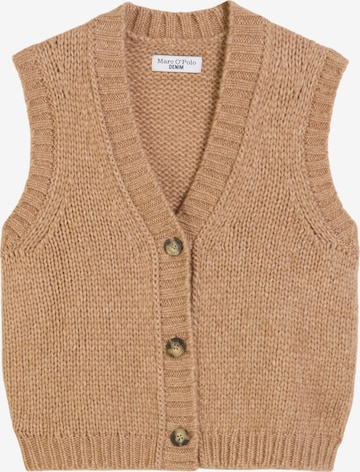 Marc O'Polo DENIM Gebreide bodywarmer in Bruin: voorkant