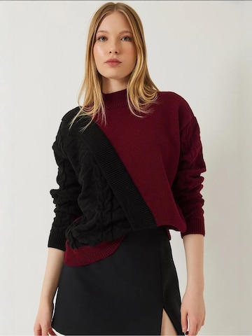 Bianco Lucci Sweater in Red: front