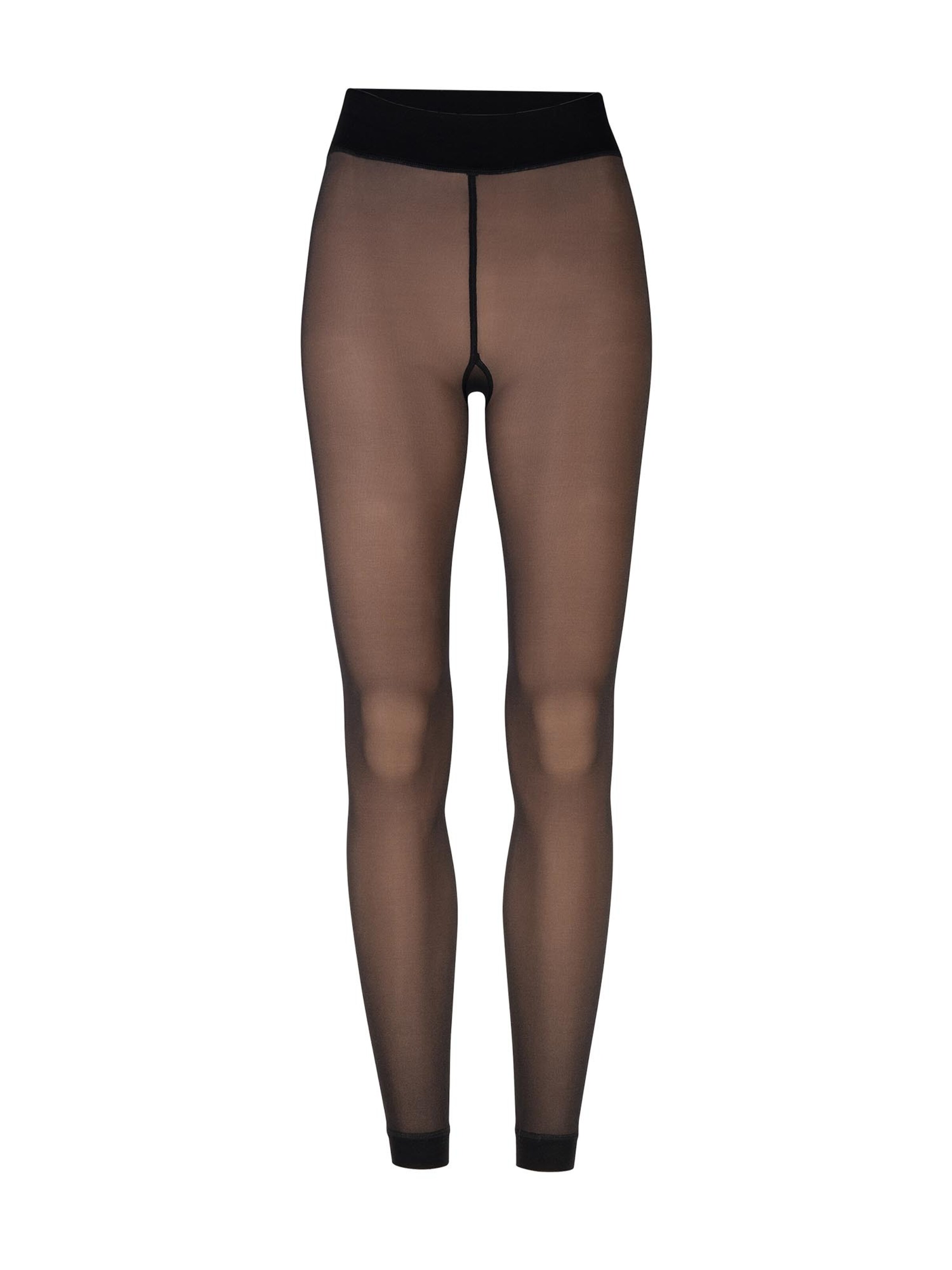 Nur Die - Skinny Leggings ' Warm & Transparent 50 Den ' en negro: frente
