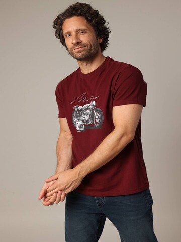 T-Shirt 'MOTORBIKE' Deeluxe en rouge : devant