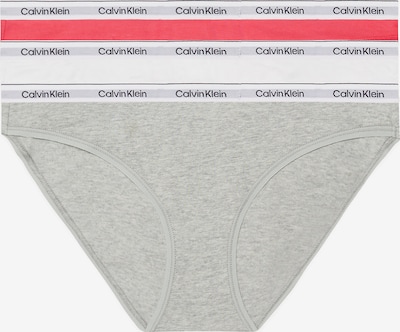 Calvin Klein Slip in graumeliert / hellrot / schwarz / weiß, Produktansicht