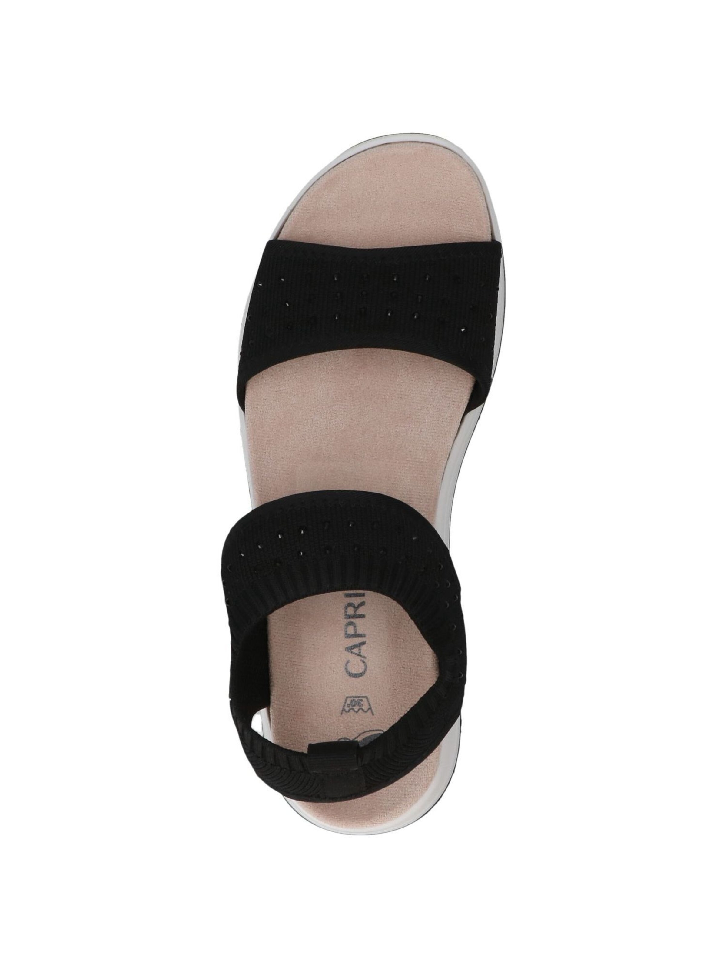 CAPRICE Sandale in Schwarz