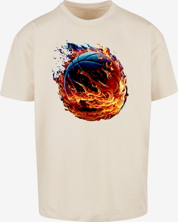 T-Shirt 'Basketball Collection' F4NT4STIC en beige : devant